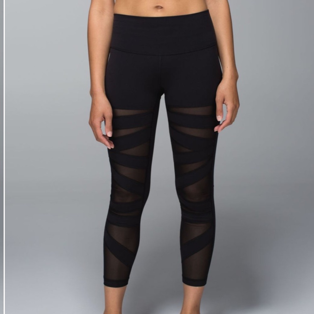 Lululemon Black High Times Tech Mesh Leggings